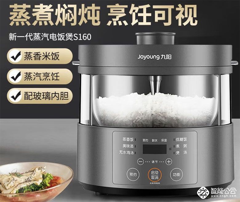 九阳新一代蒸汽电饭煲S160：健康烹饪的理想之选 智能公会